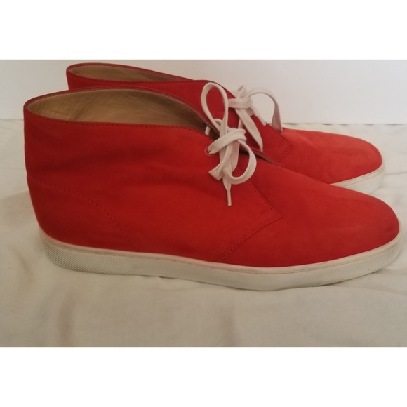 Christian Louboutin Red Suede Nono Flat Sneaker - Picture 2 of 8